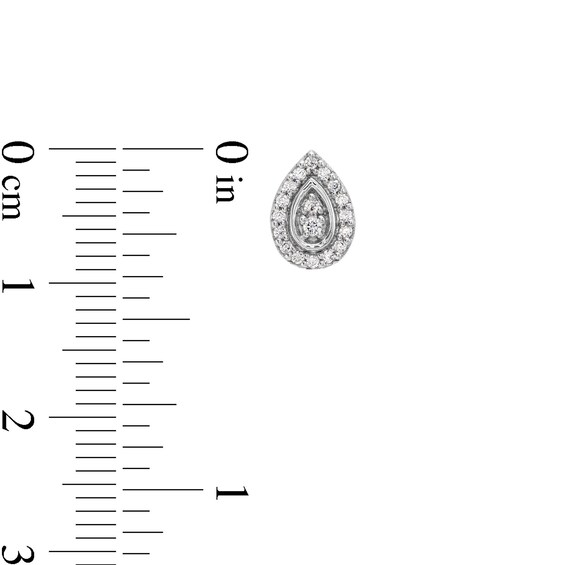 3/8 CT. T.w. Lab-Grown Diamond Drop Pendant and Earrings Set in 10K White Gold