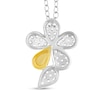 Thumbnail Image 2 of 1/3 CT. T.W. Diamond Flower and Petal Pendant in 10K Two-Tone Gold