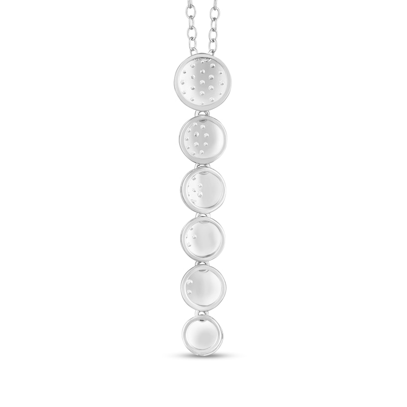 Main Image 2 of 1/4 CT. T.W. Diamond Linear Moon Stages Pendant in 10K White Gold