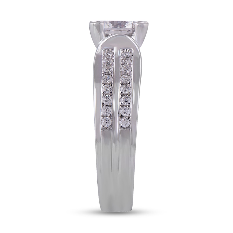 Main Image 3 of 2 CT. T.W. Diamond Split Double Row Ring in 10K White Gold