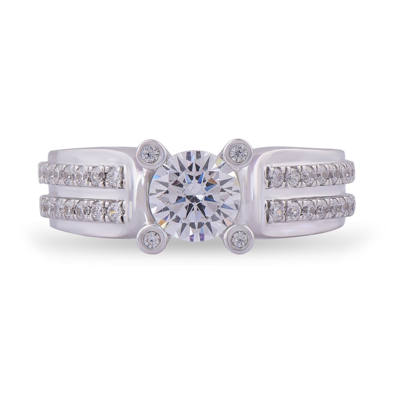 Main Image 5 of 2 CT. T.W. Diamond Split Double Row Ring in 10K White Gold