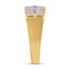 Thumbnail Image 3 of 1 CT. T.W. Diamond Three Stone Satin Grid Ring in 10K Two-Tone Gold