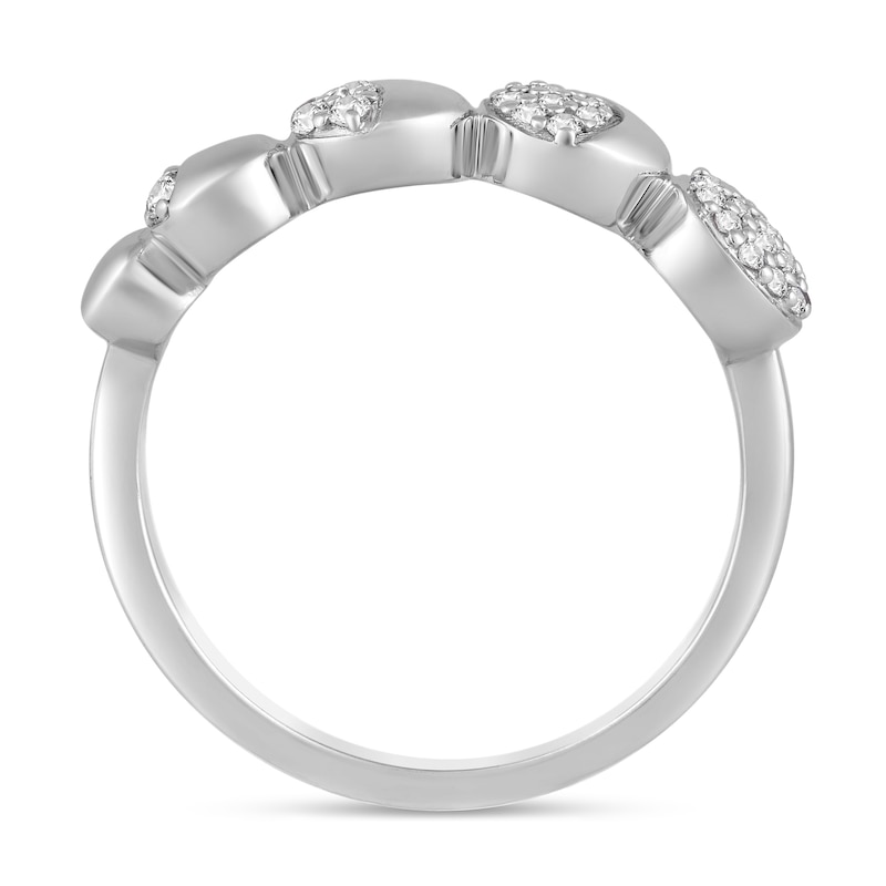 Main Image 2 of 1/5 CT. T.W. Diamond Moon Stages Ring in 10K White Gold