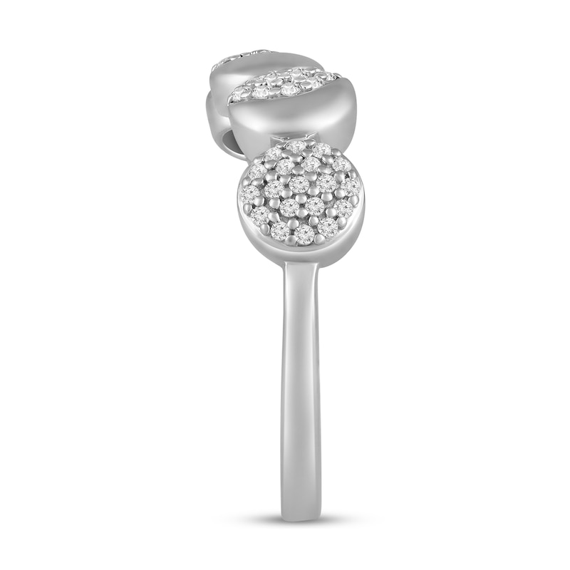 Main Image 3 of 1/5 CT. T.W. Diamond Moon Stages Ring in 10K White Gold