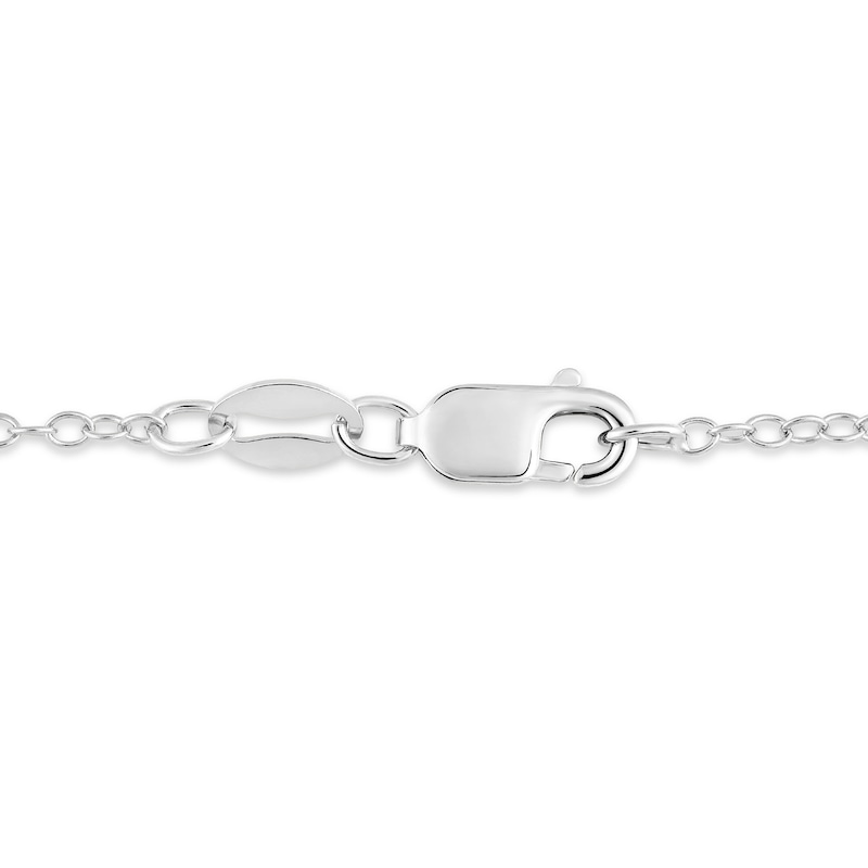 Main Image 4 of 1/3 CT. T.W. Black and White Diamond Ribbon Wrap Pendant in 10K White Gold