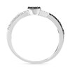 Thumbnail Image 2 of 1/3 CT. T.W. Black and White Diamond Bypass Open Ring in 10K White Gold
