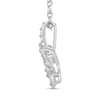 Thumbnail Image 3 of 1/4 CT. T.W. Diamond Butterfly Drop Pendant in 10K White Gold
