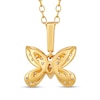 Thumbnail Image 2 of 1/4 CT. T.W. Diamond Butterfly Drop Pendant in 10K Gold