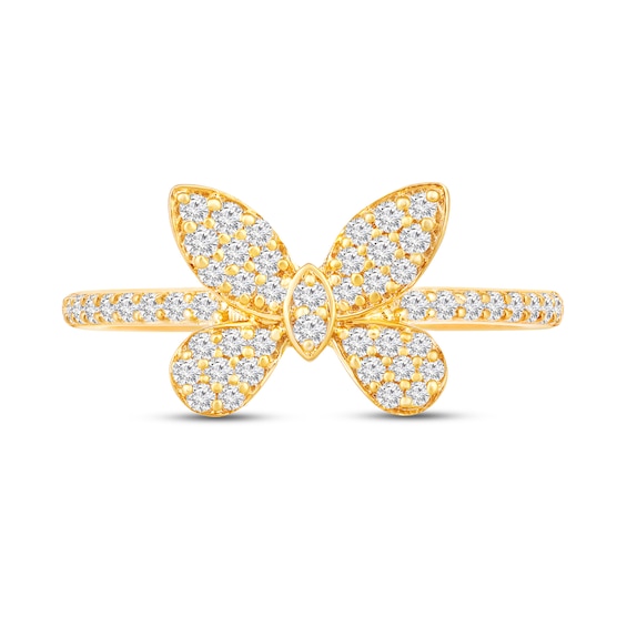 1/3 CT. T.w. Diamond Butterfly Ring in 10K Gold