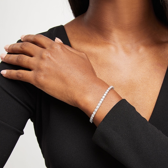 5 CT. T.w. Lab-Grown Diamond Line Bracelet in 10K White Gold