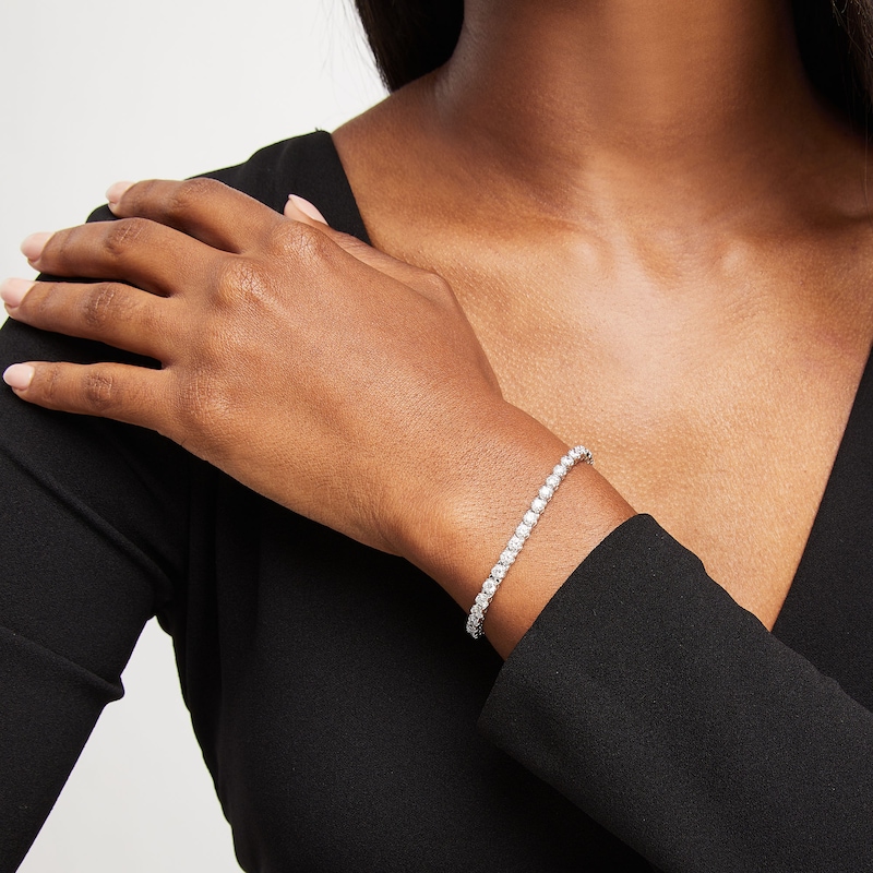Main Image 2 of 5 CT. T.W. Lab-Grown Diamond Line Bracelet in 10K White Gold
