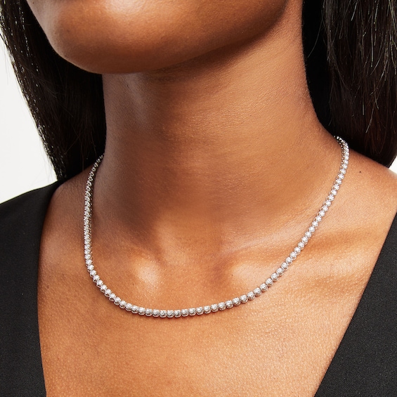 5 CT. T.w. Lab-Grown Diamond Eternity Necklace in 10K White Gold