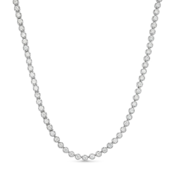4 CT. T.w. Lab-Grown Diamond Eternity Choker Necklace in 10K White Gold - 15.0"