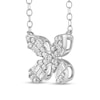 Thumbnail Image 5 of 3/8 CT. T.W. Multi-Diamond Butterfly Necklace in 10K White Gold