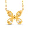 Thumbnail Image 2 of 3/8 CT. T.W. Multi-Diamond Butterfly Necklace in 10K Gold