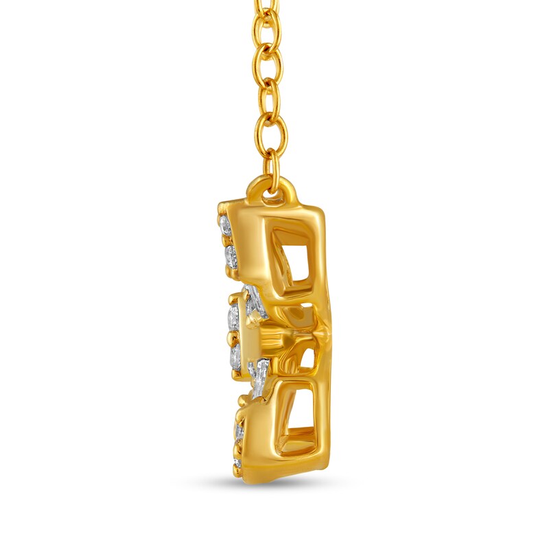 Main Image 3 of 3/8 CT. T.W. Multi-Diamond Butterfly Necklace in 10K Gold