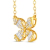 Thumbnail Image 5 of 3/8 CT. T.W. Multi-Diamond Butterfly Necklace in 10K Gold