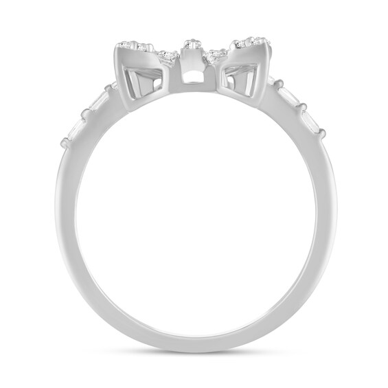 1/2 CT. T.w. Multi-Diamond Butterfly Ring in 10K White Gold
