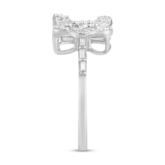 1/2 CT. T.w. Multi-Diamond Butterfly Ring in 10K White Gold