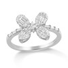 Thumbnail Image 4 of 1/2 CT. T.W. Multi-Diamond Butterfly Ring in 10K White Gold