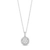 Thumbnail Image 1 of 1/2 CT. T.W. Multi-Diamond Tulip Frame Drop Pendant in 10K White Gold - 19"