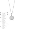 Thumbnail Image 3 of 1/2 CT. T.W. Multi-Diamond Tulip Frame Drop Pendant in 10K White Gold - 19"
