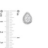 Thumbnail Image 3 of 1/2 CT. T.W. Pear-Shaped Multi-Diamond Tulip Frame Stud Earrings in 10K White Gold