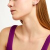 Thumbnail Image 2 of 1/2 CT. T.W. Multi-Diamond Tulip Frame Stud Earrings in 10K White Gold