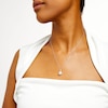 Thumbnail Image 2 of 1/2 CT. T.W. Pear-Shaped Multi-Diamond Tulip Frame Drop Pendant in 10K White Gold - 19"