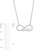 Thumbnail Image 3 of 1/10 CT. T.W. Diamond Cursive "mom" Infinity Necklace in Sterling Silver
