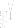 Thumbnail Image 3 of 1/10 CT. T.W. Diamond Anchor Drop Pendant in Sterling Silver