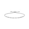 Thumbnail Image 1 of 1/2 CT. T.W. Diamond Station Bolo Bracelet in 10K White Gold - 9.5"