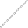 Thumbnail Image 1 of 1/6 CT. T.W. Diamond Marquise Link Art Deco-Inspired Line Bracelet in Sterling Silver - 7.25"
