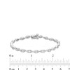 Thumbnail Image 4 of 1/6 CT. T.W. Diamond Marquise Link Art Deco-Inspired Line Bracelet in Sterling Silver - 7.25"