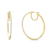 Thumbnail Image 1 of 1/4 CT. T.W. Diamond Hoop Earrings in 10K Gold