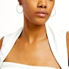 Thumbnail Image 2 of 1/4 CT. T.W. Diamond Hoop Earrings in 10K Gold
