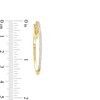 Thumbnail Image 3 of 1/4 CT. T.W. Diamond Hoop Earrings in 10K Gold