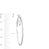 Thumbnail Image 3 of 1/4 CT. T.W. Diamond Hoop Earrings in 10K White Gold