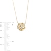 Thumbnail Image 3 of 1/10 CT. T.W. Diamond Love Knot Necklace in 10K Gold - 17"