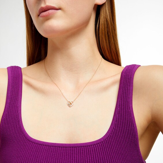 1/10 CT. T.w. Diamond Motherly Love Heart Necklace in 10K Gold - 17"
