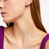 Thumbnail Image 2 of 1/10 CT. T.W. Diamond Octagonal Huggie Hoop Earrings in 10K White Gold