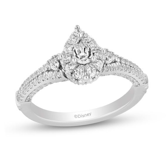 Collector's Edition Enchanted Disney 3/4 CT. T.w. Pear Diamond Engagement Ring in 14K White Gold
