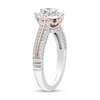 Thumbnail Image 2 of Collector's Edition Enchanted Disney 1 CT. T.W. Oval Diamond Engagement Ring in 14K Two-Tone Gold