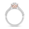 Thumbnail Image 4 of Collector's Edition Enchanted Disney 1 CT. T.W. Oval Diamond Engagement Ring in 14K Two-Tone Gold