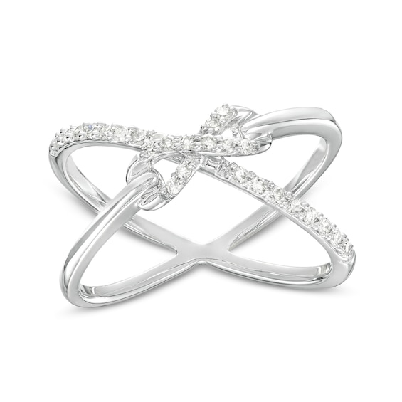 1/5 CT. T.w. Diamond Infinity Orbit Ring in Sterling Silver - Size 7