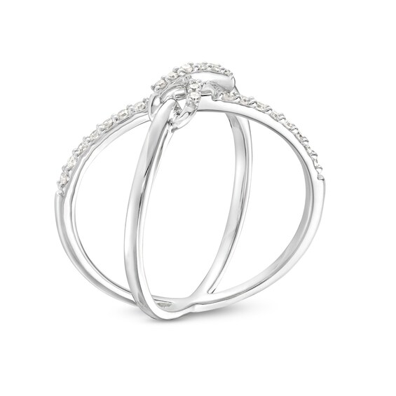 1/5 CT. T.w. Diamond Infinity Orbit Ring in Sterling Silver - Size 7