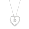 Thumbnail Image 1 of 3/8 CT. T.W. Diamond Dangle in Heart Pendant in 10K White Gold