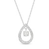 Thumbnail Image 1 of 3/8 CT. T.W. Diamond Dangle in Teardrop Pendant in 10K White Gold