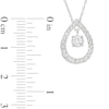 Thumbnail Image 3 of 3/8 CT. T.W. Diamond Dangle in Teardrop Pendant in 10K White Gold