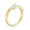 Thumbnail Image 3 of 1/3 CT. T.W. Diamond Slant Three Stone Bypass Ring in 10K Gold